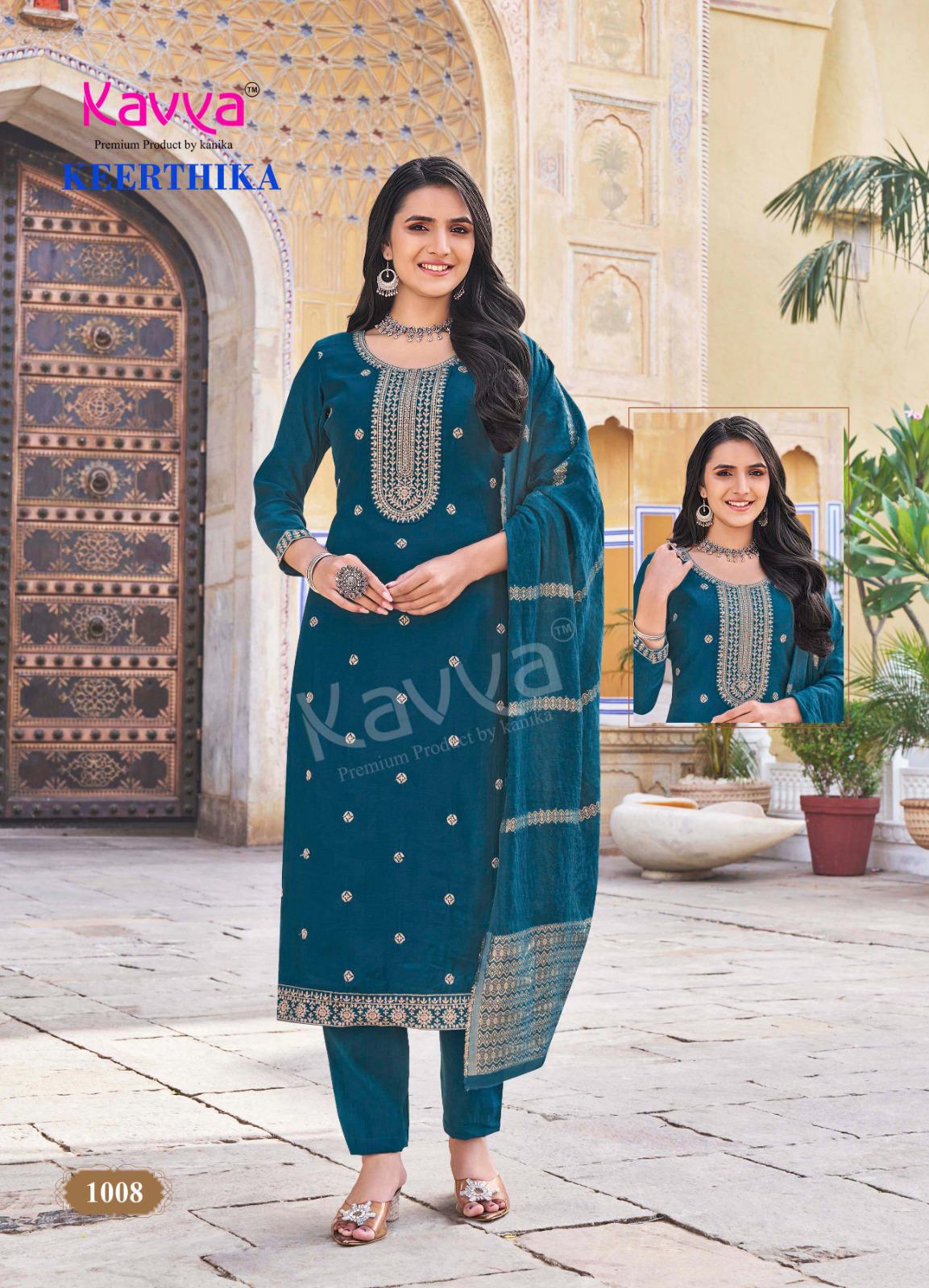 Keerthika Vol 1 By Kavya Viscose Kurti With Bottom Dupatta Wholesale Online